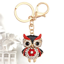Load image into Gallery viewer, Owl Crystal Keychain