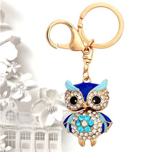 Load image into Gallery viewer, Owl Crystal Keychain
