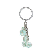 Load image into Gallery viewer, Glass Dried Flower Round Keychain