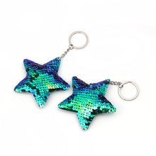 Load image into Gallery viewer, Keychain  Star Dull Silver