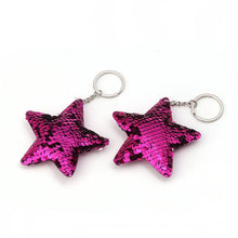 Load image into Gallery viewer, Keychain  Star Dull Silver