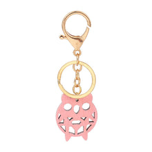 Load image into Gallery viewer, Wood Keychain &amp; Keyring Owl