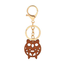 Load image into Gallery viewer, Wood Keychain &amp; Keyring Owl
