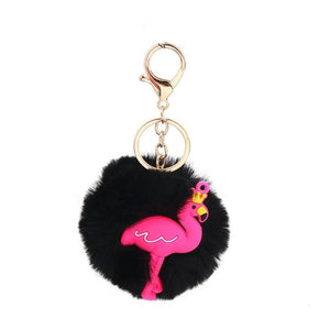 Plush Keychain & Keyring Flamingo