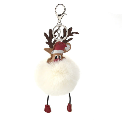 Plush Keychain & Keyring Christmas Reindeer