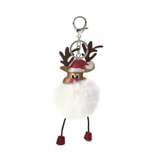 Load image into Gallery viewer, Plush Keychain &amp; Keyring Christmas Reindeer