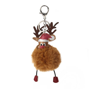 Plush Keychain & Keyring Christmas Reindeer